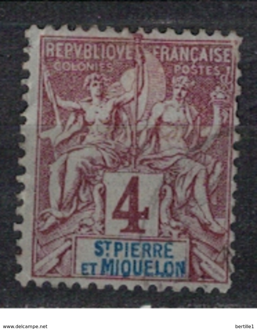 SAINT PIERRE ET MIQUELON       N° YVERT  :    61  OBLITERE     ( OB   03/62  ) - Used Stamps