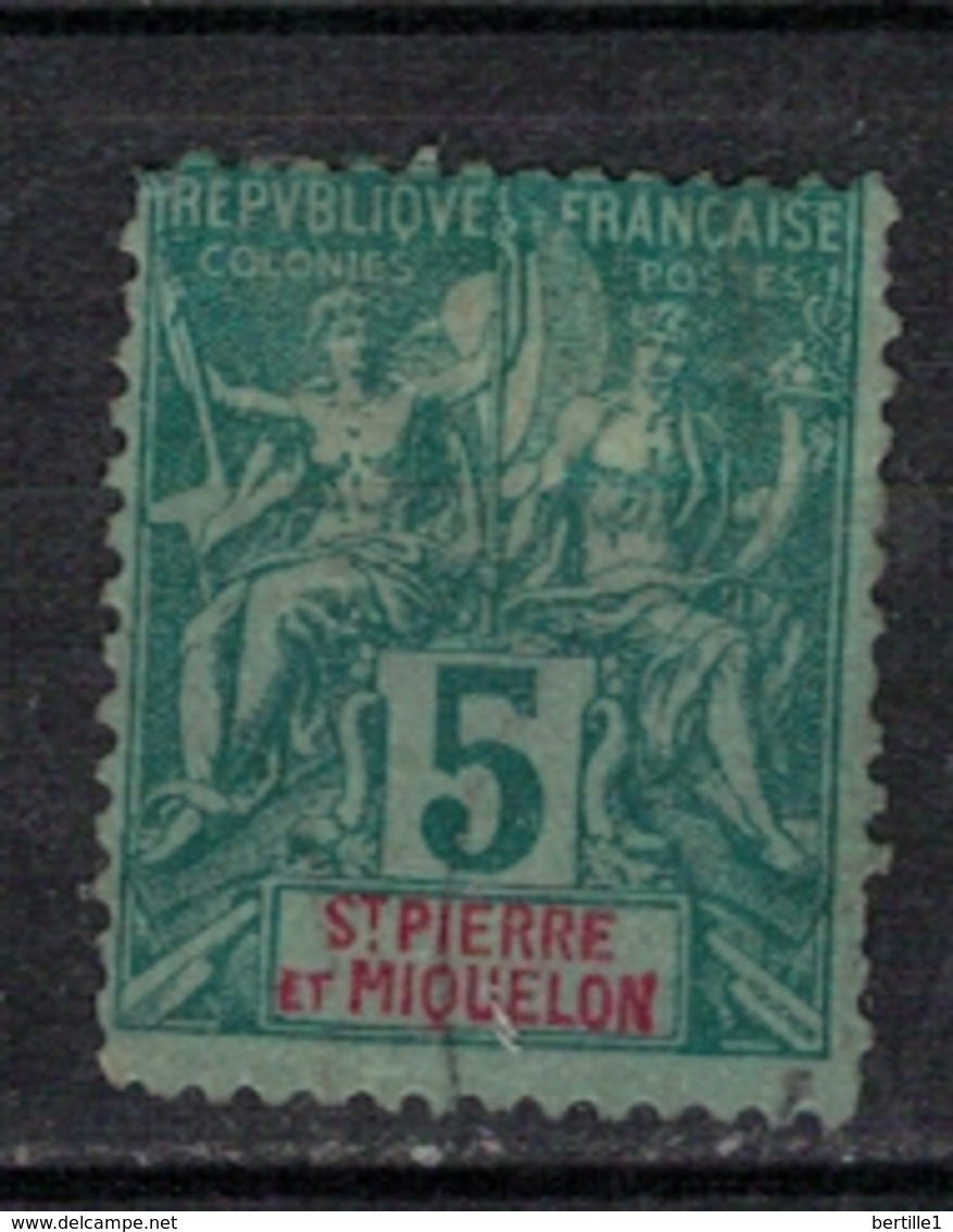 SAINT PIERRE ET MIQUELON       N° YVERT  :    62      OBLITERE     ( OB   03/62  ) - Used Stamps