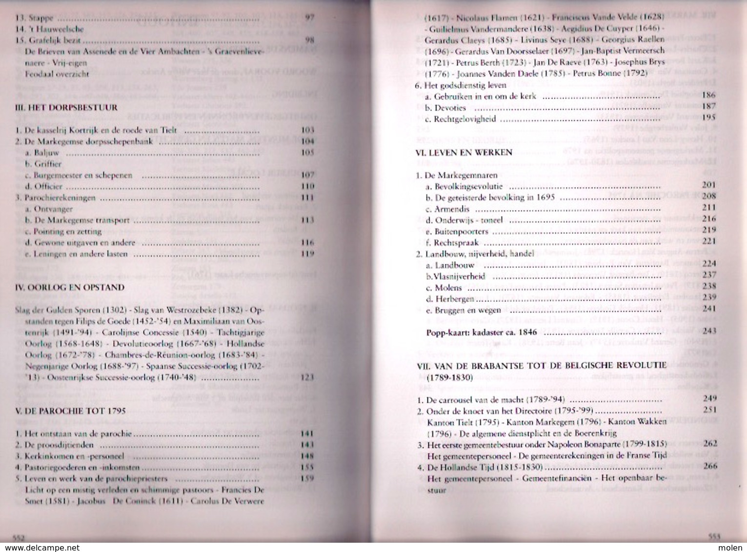 Geschiedenis MARKEGEM HET VERMAAKELYK DORP Met Grote Kaart 555pp ©1996 ERFGOED DENTERGEM Heemkunde ANTIQUARIAAT Z440 - Dentergem