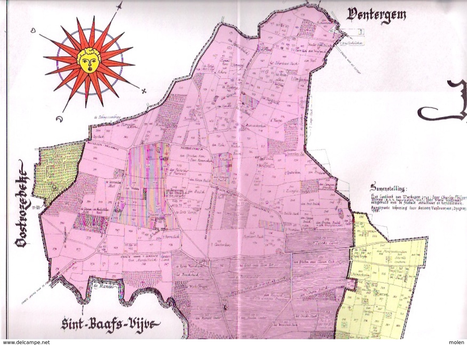 Geschiedenis MARKEGEM HET VERMAAKELYK DORP met grote kaart 555pp ©1996 ERFGOED DENTERGEM heemkunde ANTIQUARIAAT Z440