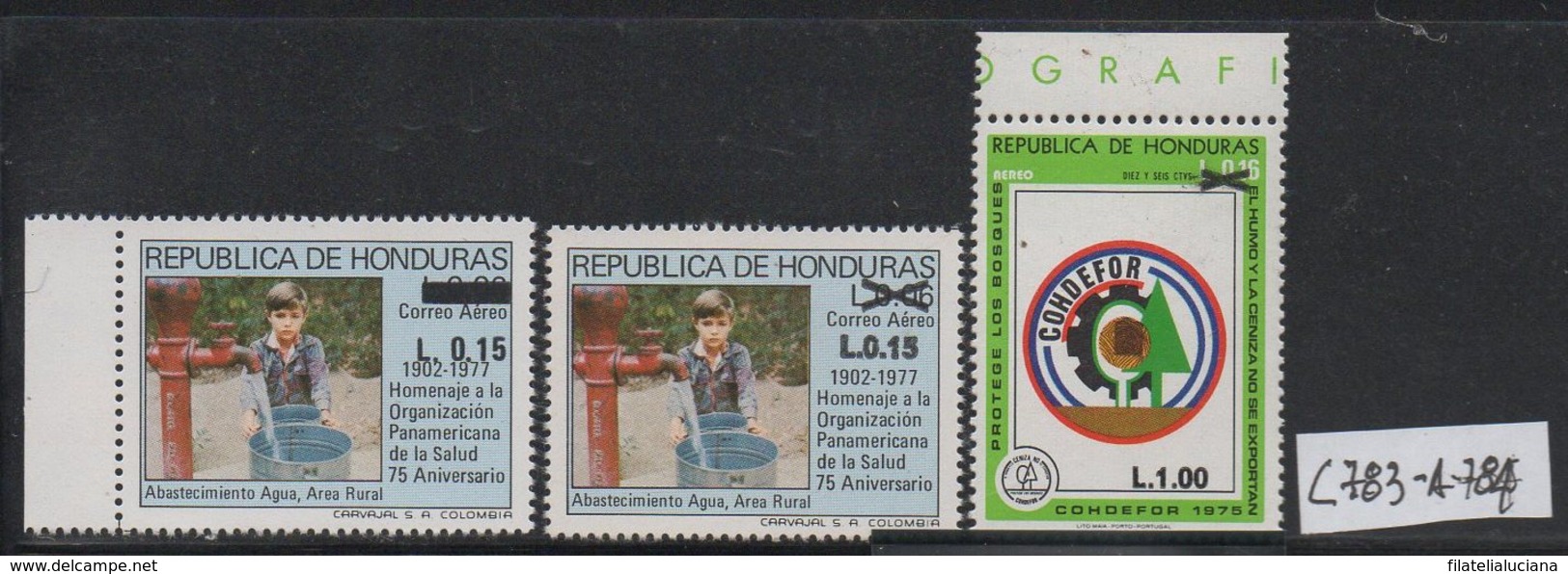 Honduras 1989 Issue MNH Scott C783 To C784 With 783a Surcharges - Honduras