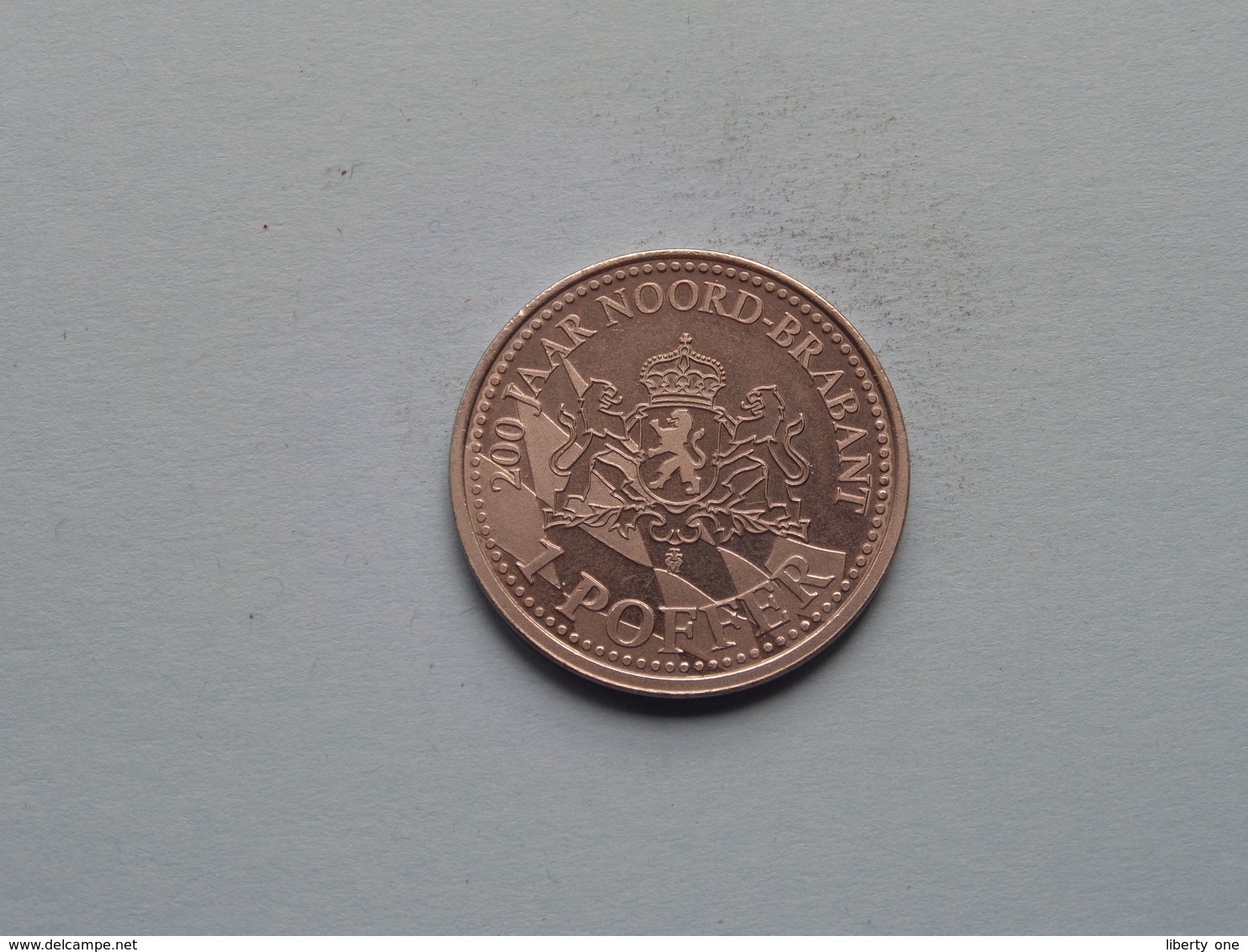 1 POFFER > 200 Jaar NOORD BRABANT ( 30 Mm. - 9.3 Gr. ) > ( Uncleaned Coin / For Grade, Please See Photo ) ! - Souvenirmunten (elongated Coins)