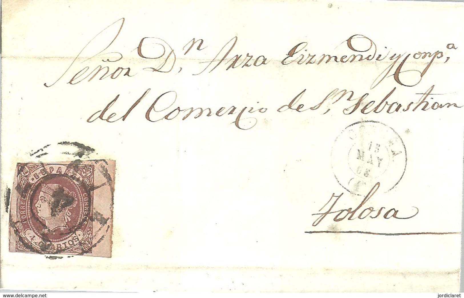 CARTA 1863  CORUÑA - Cartas & Documentos