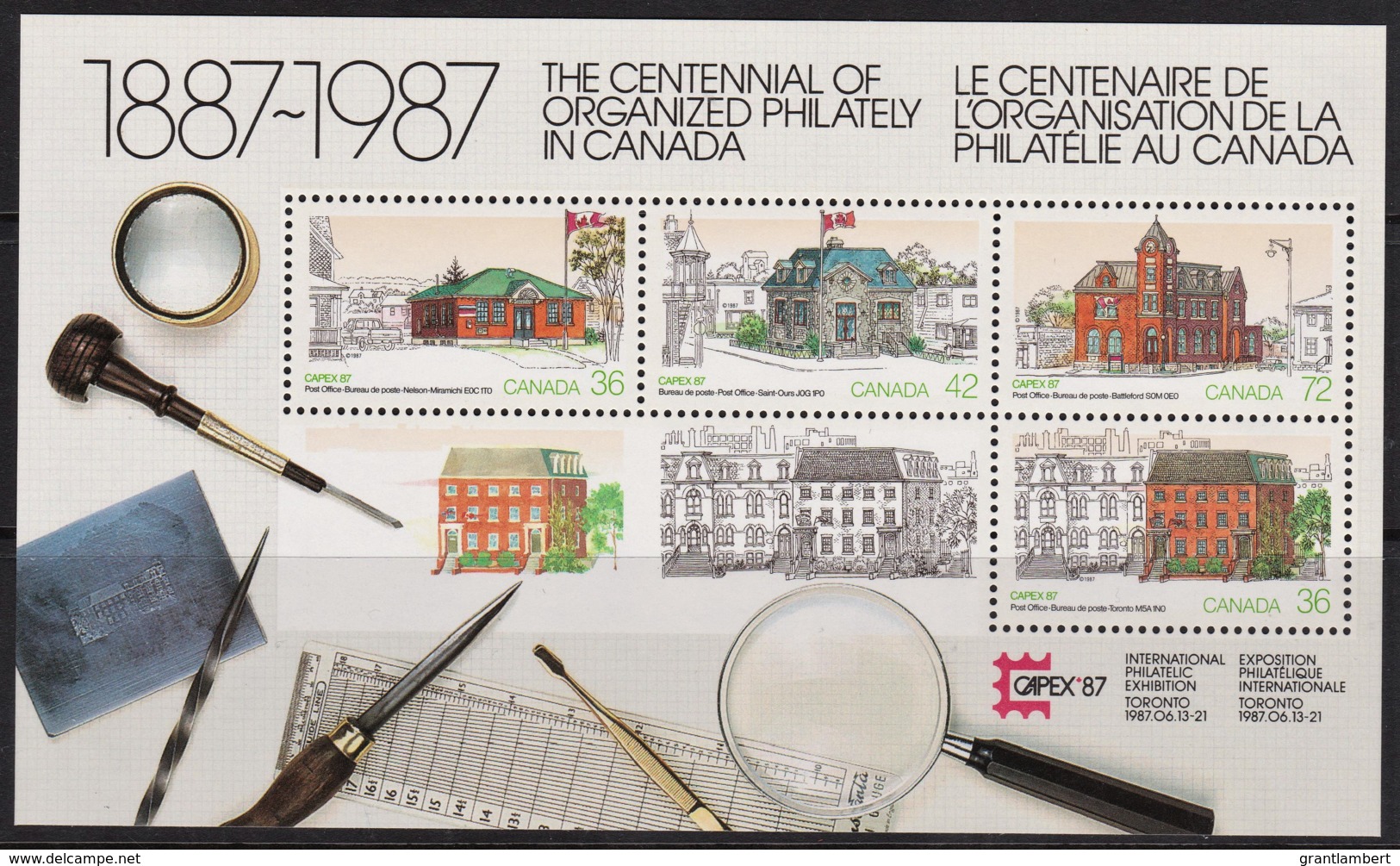 Canada 1987 Centennial Of Organised Philately CAPEX '87 Minisheet MNH - Unused Stamps