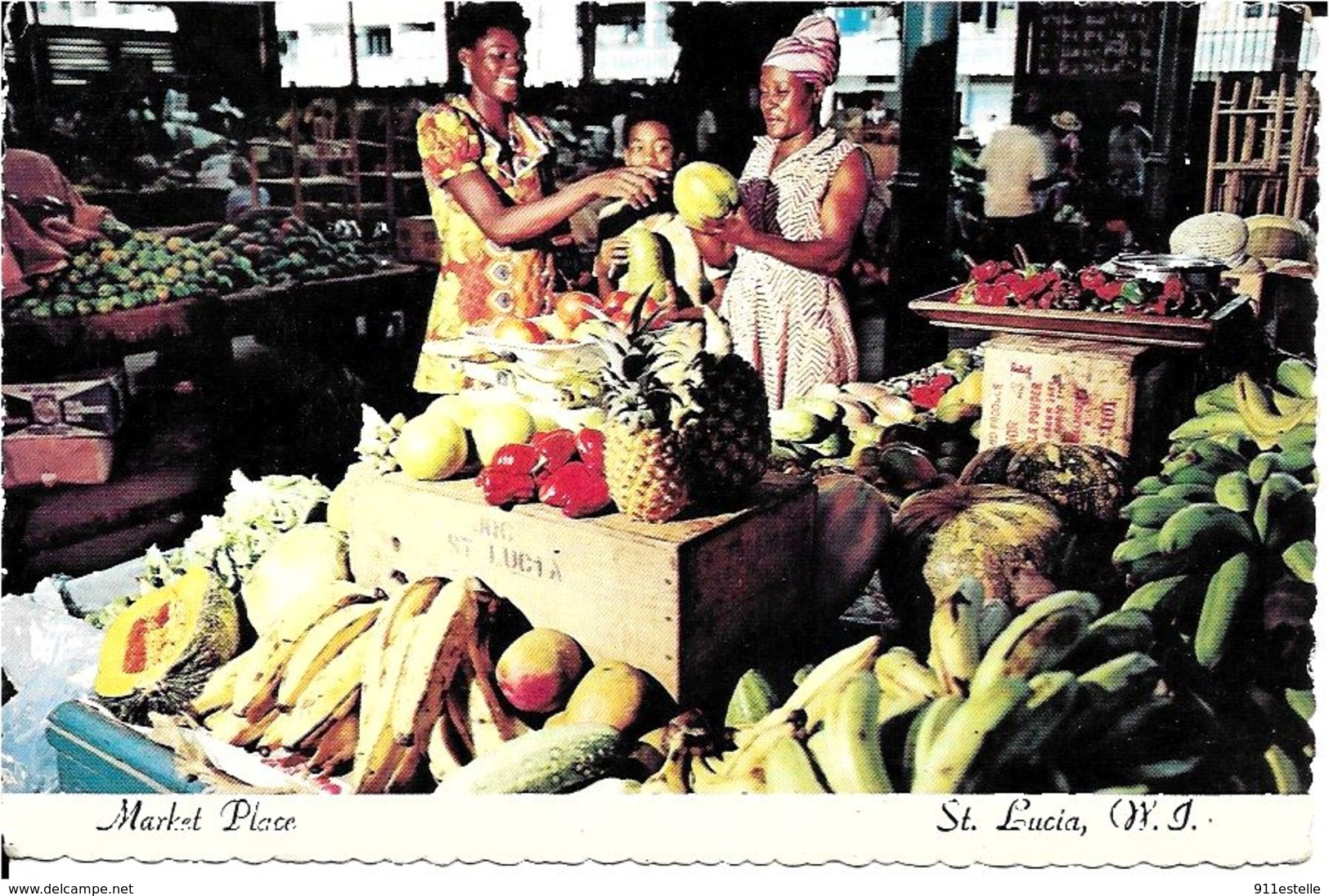 Antilles    SAINTE  LUCIA  . MARKET  PLACE - Saint Lucia