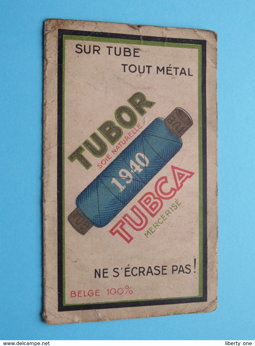 1940 ( TUBOR - 1940 - TUBCA > 100 % Belge ) Calendrier ( Gekreukt / Vuil > Zie/voir Photo Pour/voor Detail ) ! - Petit Format : 1921-40