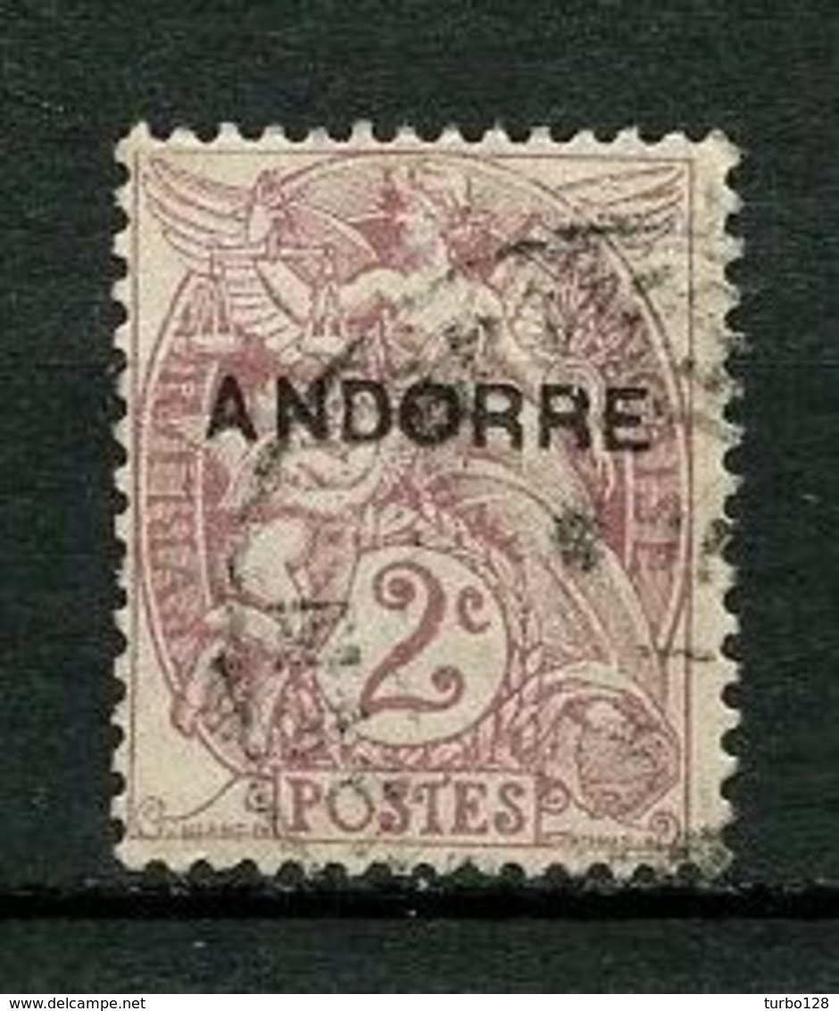 ANDORRE N° 3 Oblitéré TB C 1 €  Type Blanc - Used Stamps