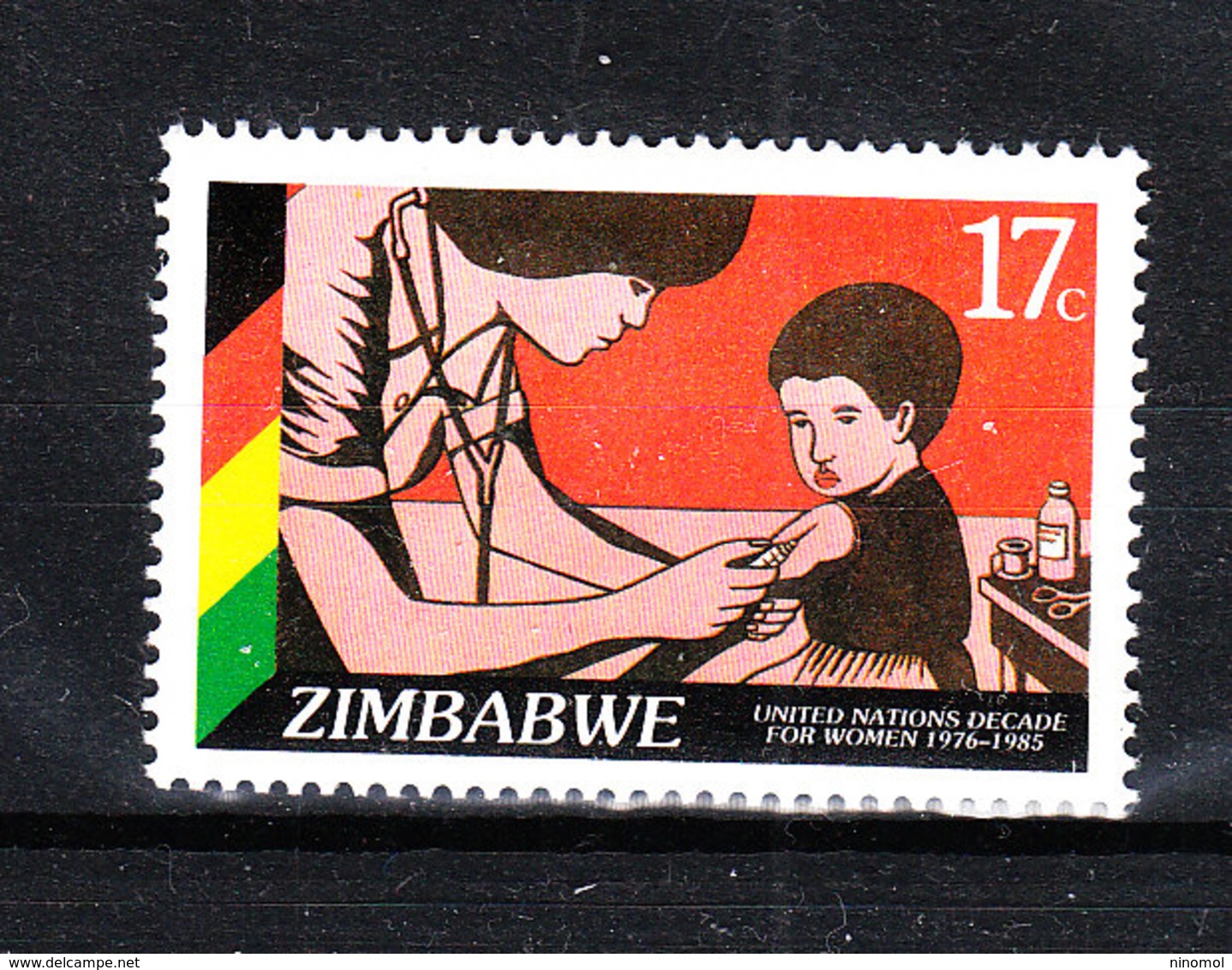 Zimbabwe - 1985. Vaccinazione Infantile, Infermiera. Childhood Vaccination, Nurse. MNH - Médecine