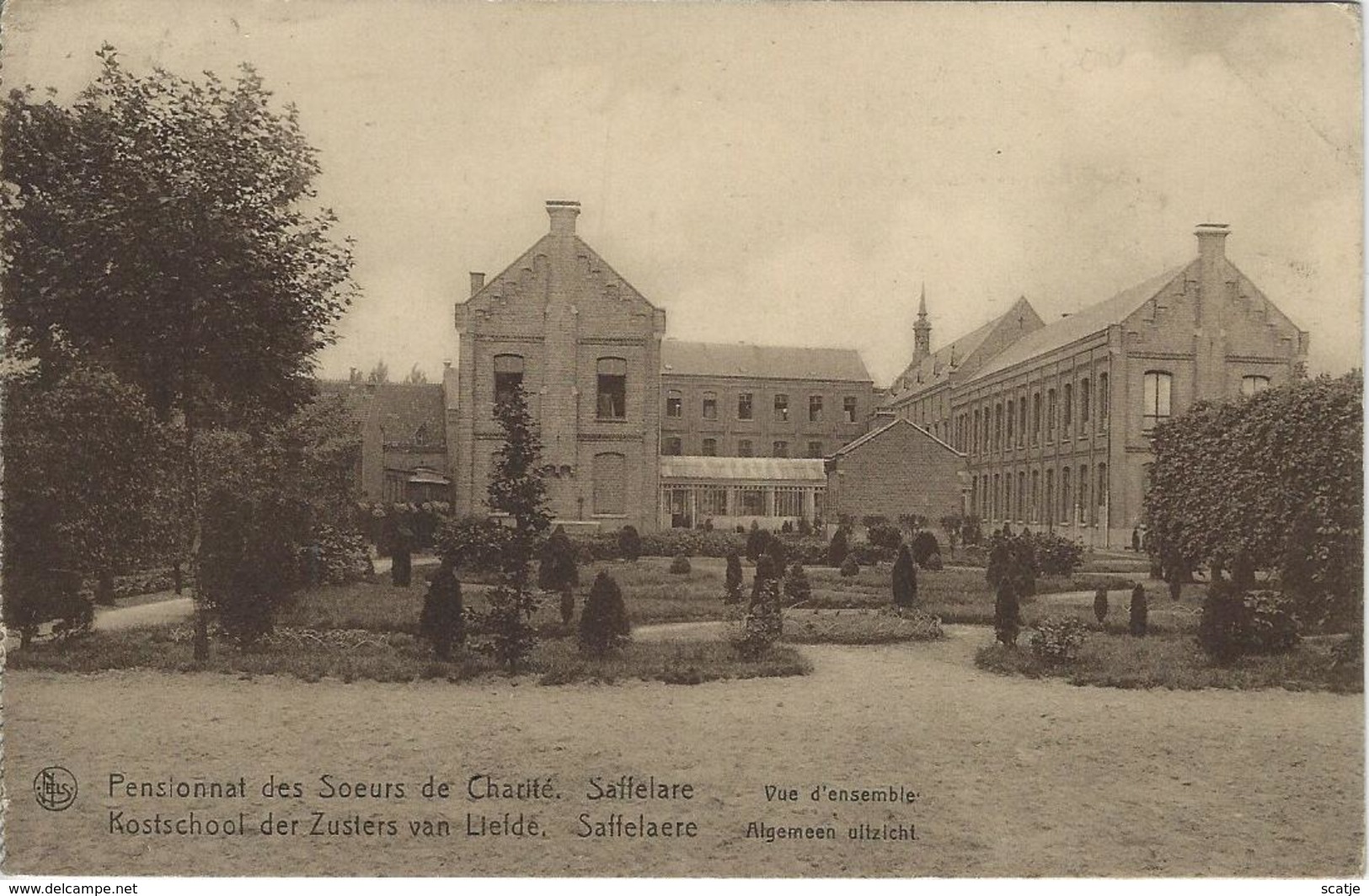 Saffelare  -  Pensionnat Des Soeurs De Charité  -  1912  Naar  Lebbeke - Lochristi