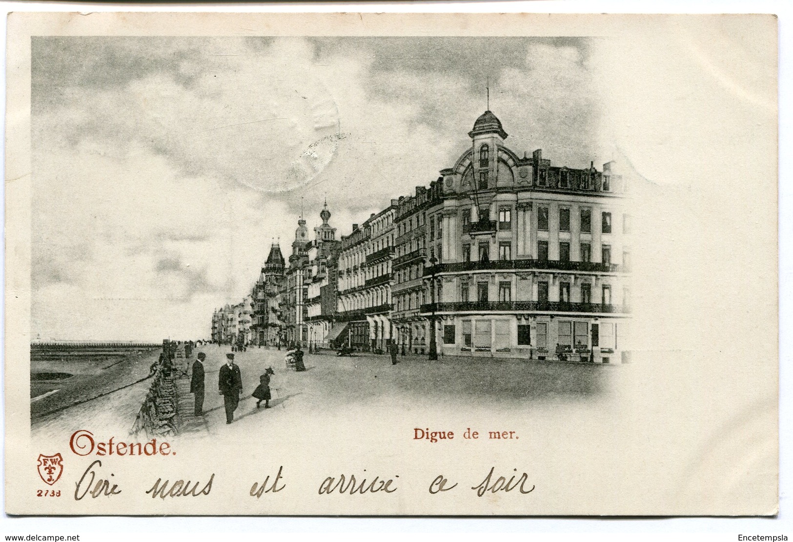 CPA - Carte Postale - Belgique - Ostende - Digue De Mer - 1899 (B9123) - Oostende