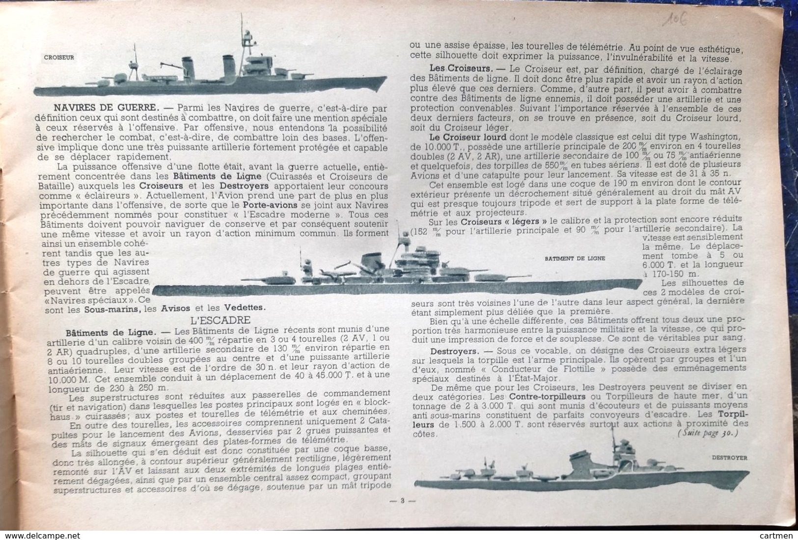 MARINE MILITAIRE  PLAQUETTE ALBUM MER MONOGRAPHIES DE BATEAUX DE GUERRE BELLES GRAVURES DE LASEROUX 1945 - Boten