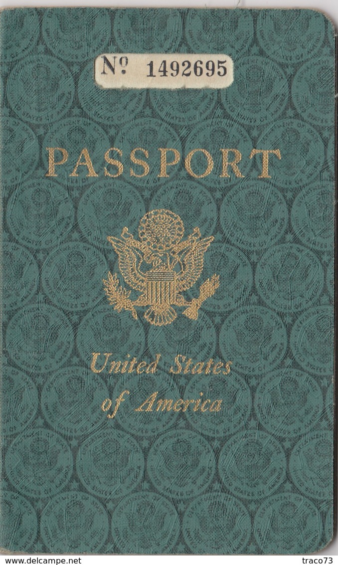 PASSAPORT _ 1959 /  PASSAPORTO -  United States Of America _ Stati Uniti  - Foto E Visti - Documenti Storici