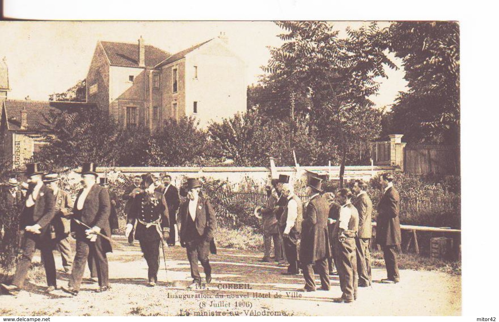 8-Mestieri-Celebrità-Manifestazioni-Corbeil-Francia-Inaugurazione Hotel De Ville Dal Ministro, Al Velodromo-1906 X Paris - Ambulanti