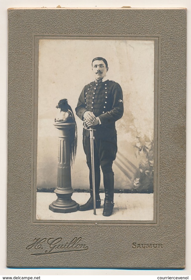 Photographie Sur Support Cartonné - Soldat - H.Guillon, Saumur - Guerra, Militares