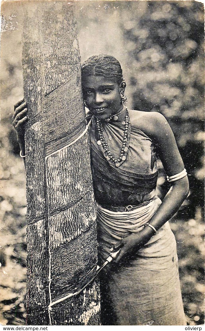 Skri-Lanka - Ceylon - Colombo - A Woman Tapping Rubber Tree - Sri Lanka (Ceylon)