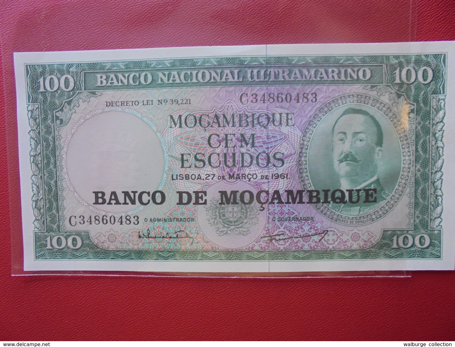 MOZAMBIQUE 100 ESCUDOS 1961 PEU CIRCULER/NEUF - Mozambique