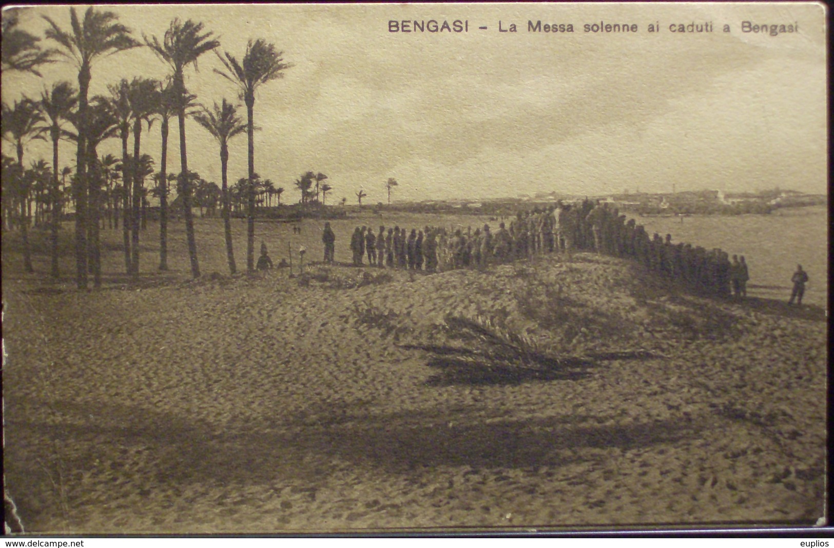 BENGASI La Messa Solenne Ai Caduti A Bengasi - Viaggiata Nel 1912 Formato Piccolo - Guerres - Autres