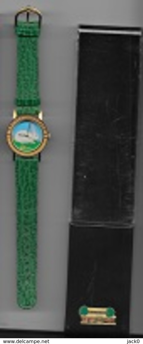 Montre  ARTHUS  BERTRAND  Bracelet  Vert  Avec  Animal  LAPIN  Etam  Sur  Le  Cadran - Autres & Non Classés