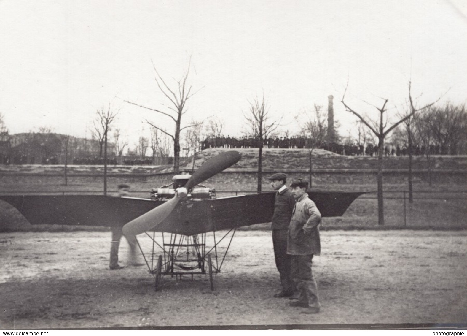 France Aviation Monoplan Saulnier ? Vue De Face Ancienne Photo Vers 1910 - Luftfahrt