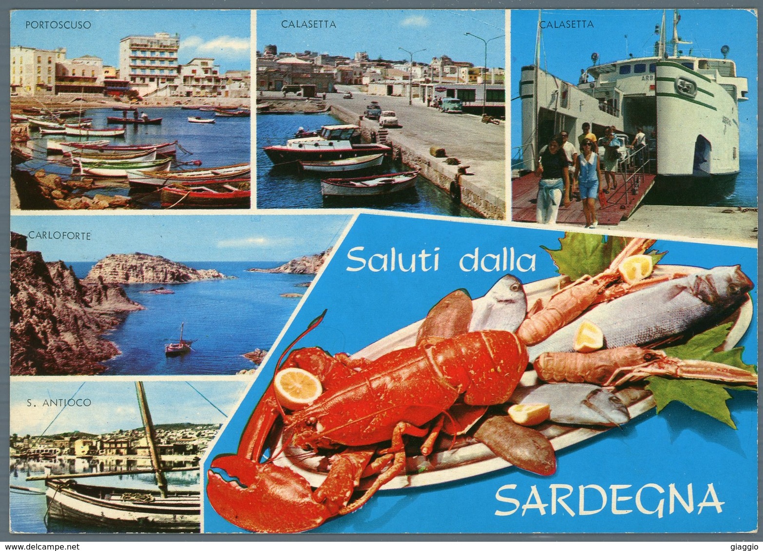 °°° Cartolina N. 126 Saluti Dalla Sardegna Vedutine Viaggiata °°° - Altri & Non Classificati