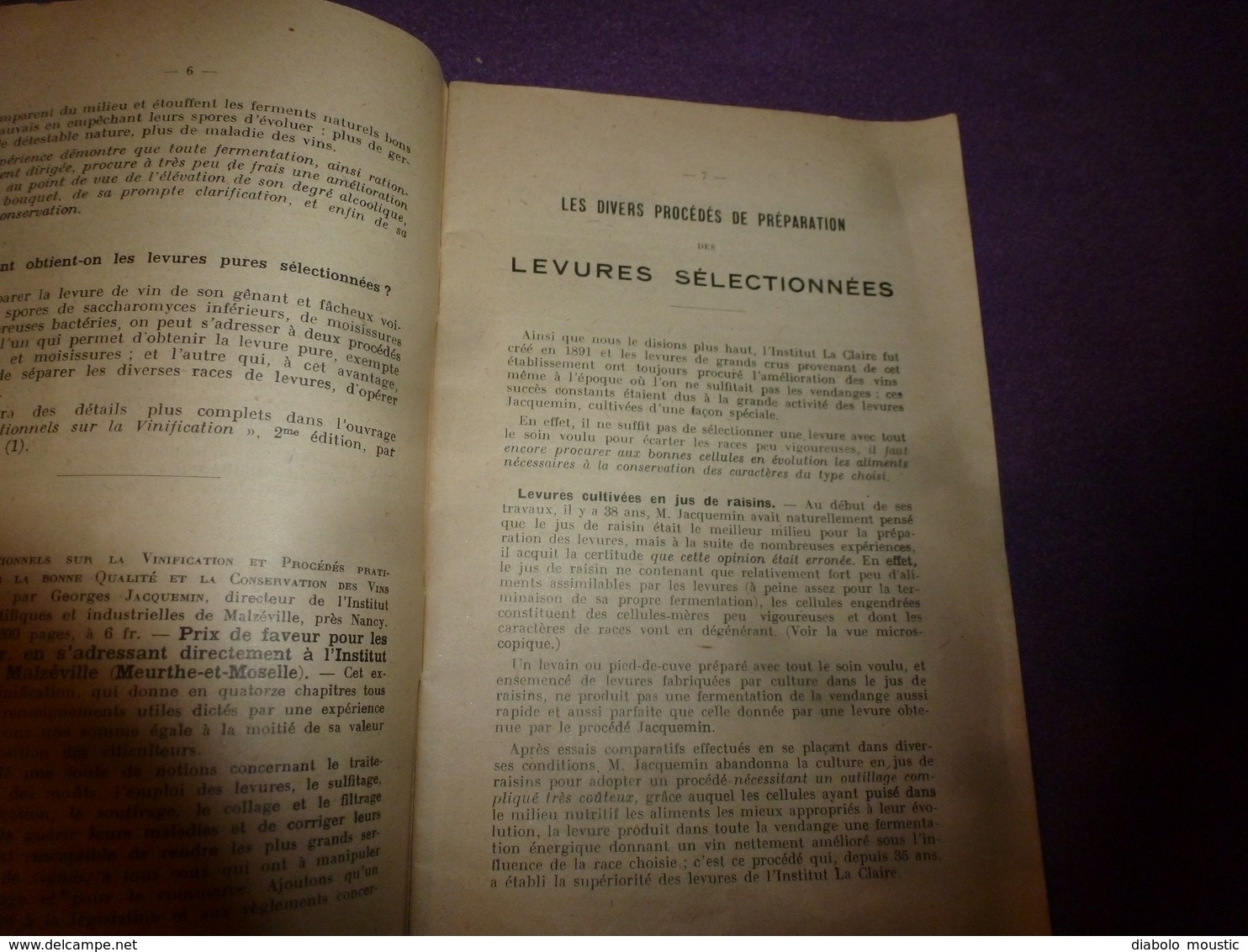 Les RADIOLEVURES Ou Multilevures Radioactives Par G. Jacquemin -Quelques Lettres De Viticulteurs- Levures Cultivées ,etc - 1901-1940