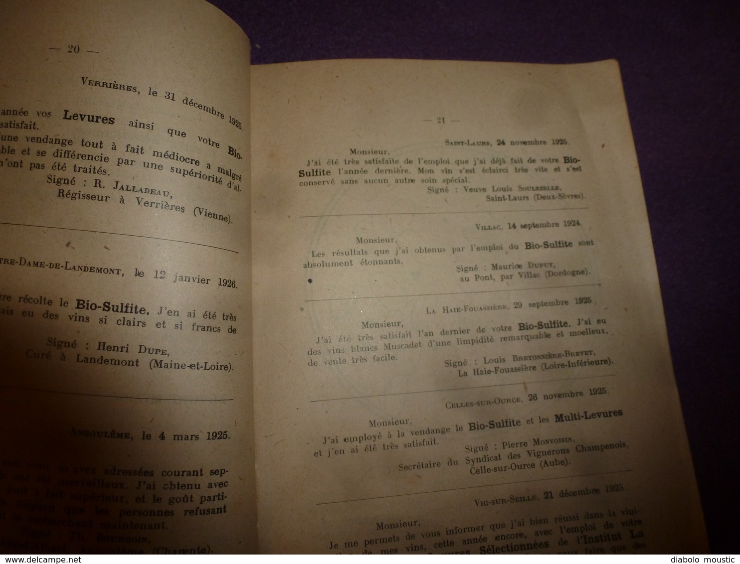 Les RADIOLEVURES Ou Multilevures Radioactives Par G. Jacquemin -Quelques Lettres De Viticulteurs- Levures Cultivées ,etc - 1901-1940