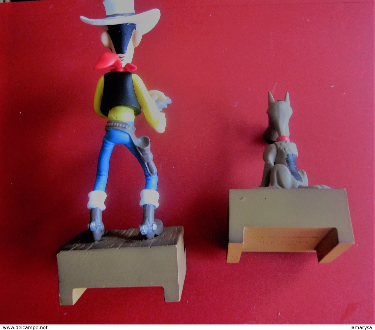 Figurines  Bandes Dessinées SCHLEICH LUCKY LUKE & RANTANPLAN EN RESINE PUBLICITAIRE ATLAS MORRIS 2009