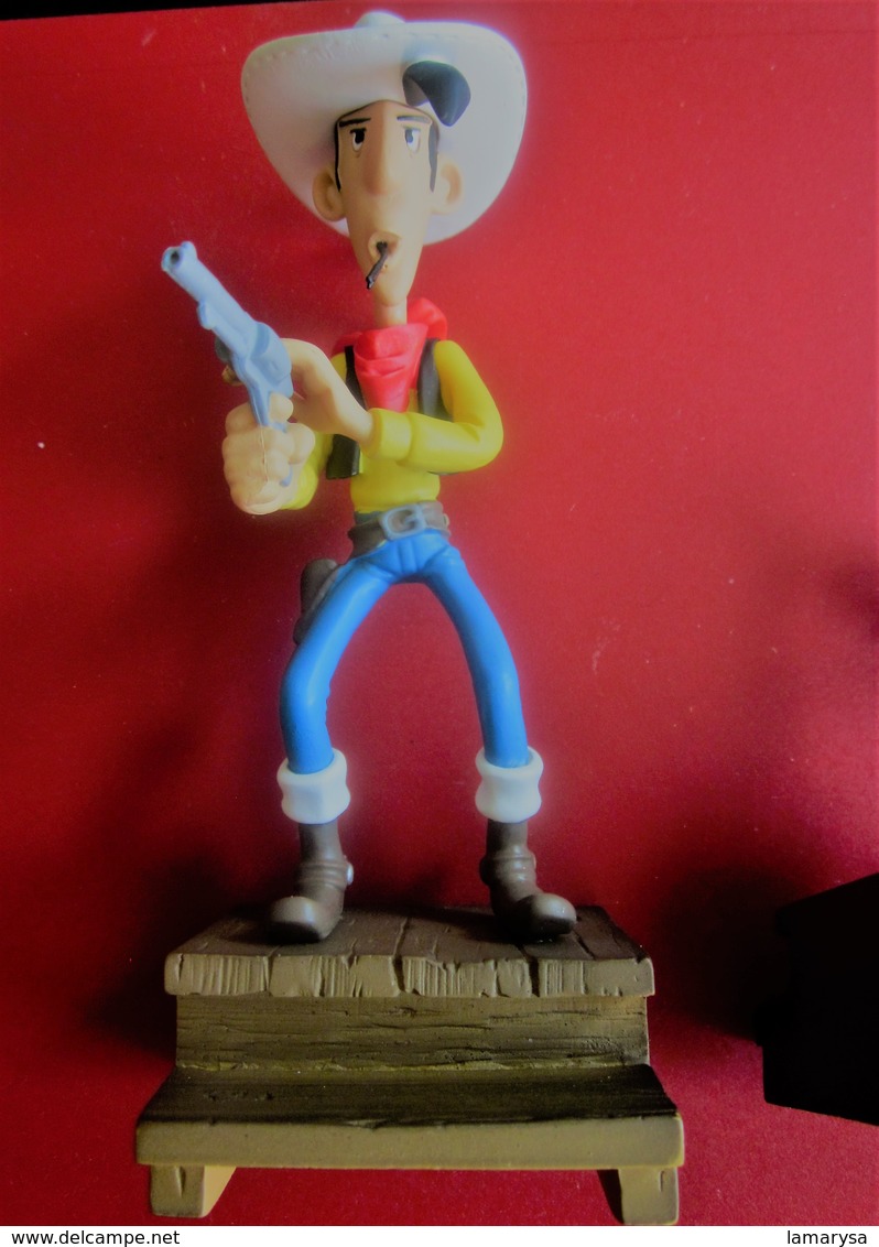 Figurines  Bandes Dessinées SCHLEICH LUCKY LUKE & RANTANPLAN EN RESINE PUBLICITAIRE ATLAS MORRIS 2009