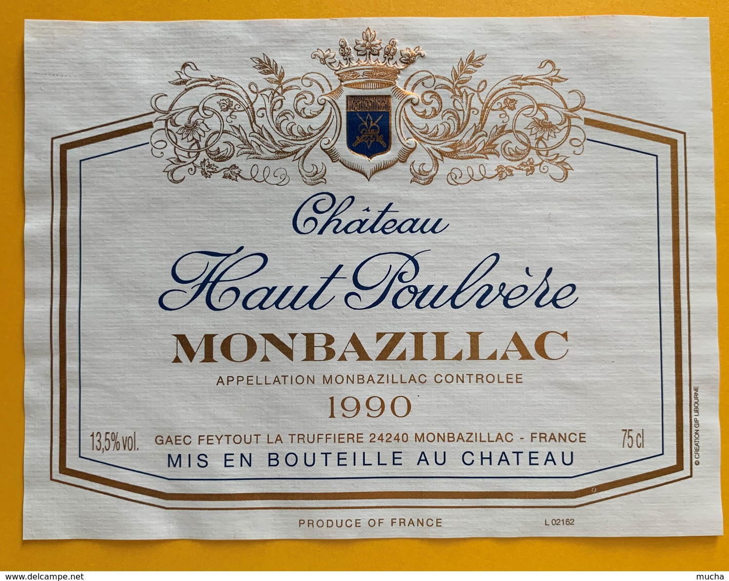 10803 - Château Haut Poulvère 1990 - Monbazillac