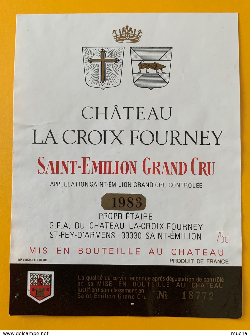 10804 - Château La Croix Fourney 1983 Saint-Emilion - Bordeaux
