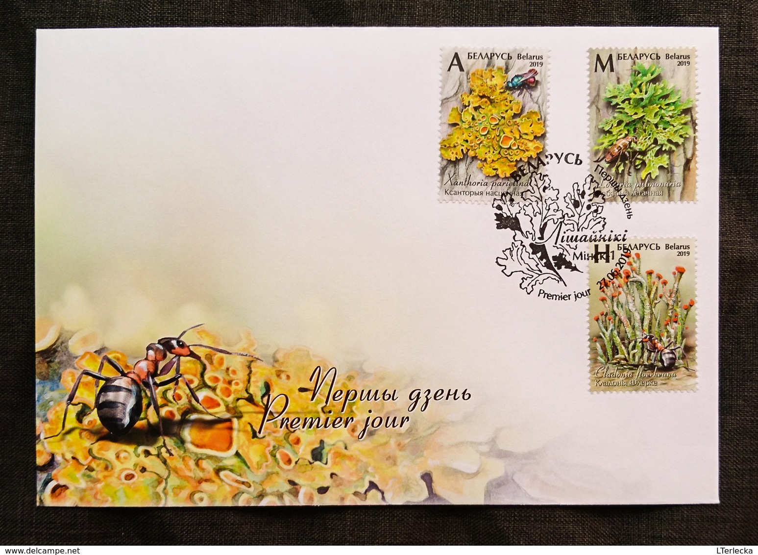 Belarus 2019 FDC - Lichens, MNH. Flora Licheni Lichen Korstmos Mushroom Korstmossen Bielorussia/Biélorussie/Wit-Rusland - Bielorussia