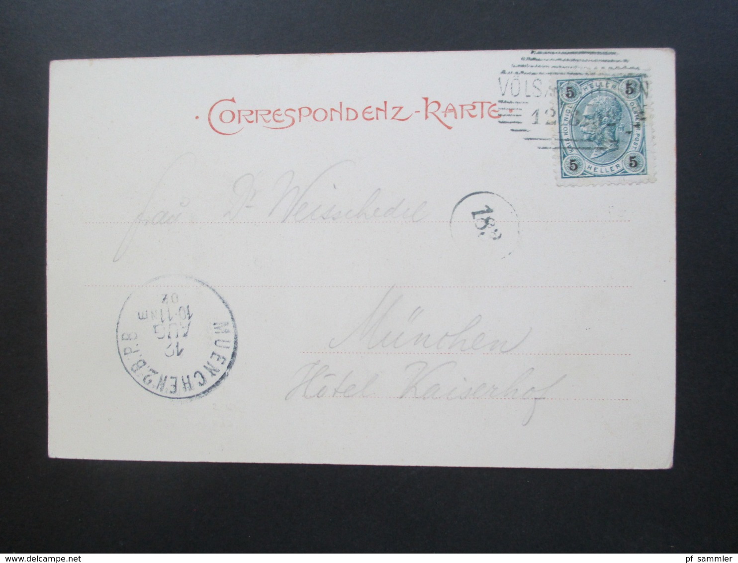 Österreich 1902 Gruss Aus Völs Am Schlern Strichstempel Und Ak Stempel Muenchen 2 BPB Christian Masoner, Völs - Gruss Aus.../ Grüsse Aus...