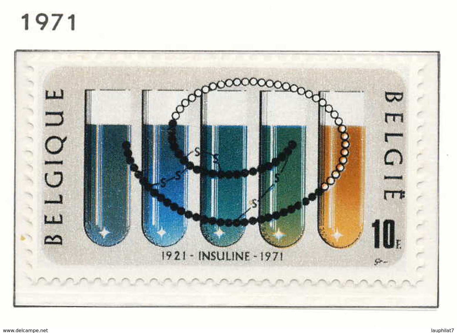 [150924]SUP//**/Mnh-[1595] Belgique 1971, 50 Ans De La Découverte De L'insuline, Santé, SNC - Médecine