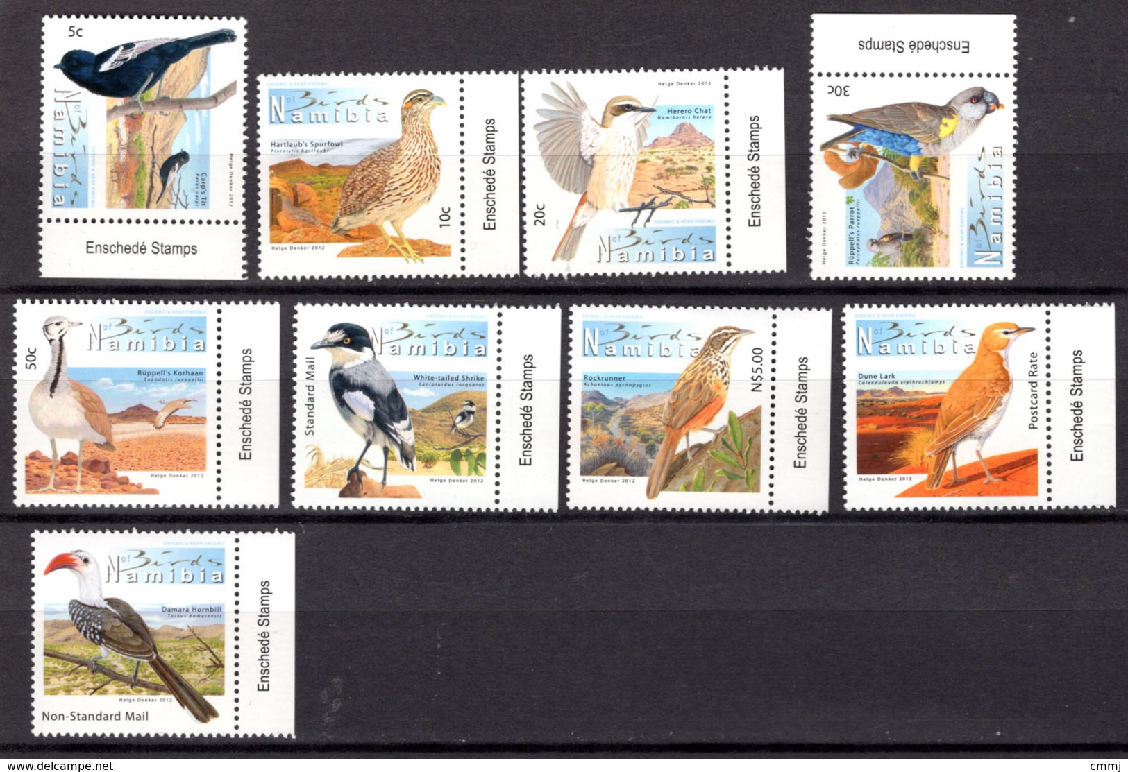 BIRDS - 2012 - NAMIBIA -  Yv. Nr.  1252/1260 - NH - (CW4755.32) - Namibia (1990- ...)