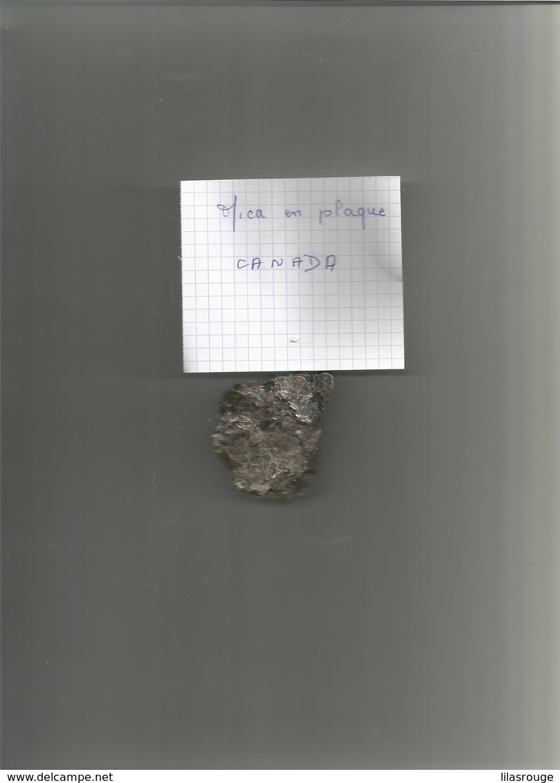 MICA EN PLAQUE   CANADA   6CM X 4.5 - Mineralien