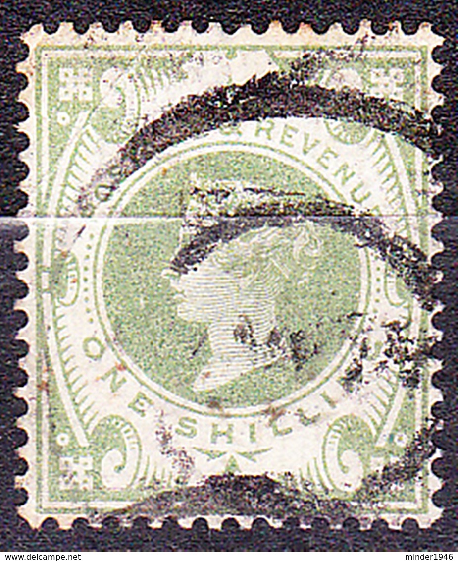 GREAT BRITAIN 1887 QV 1 Shilling Dull Green SG211 Used CV £60 - Used Stamps