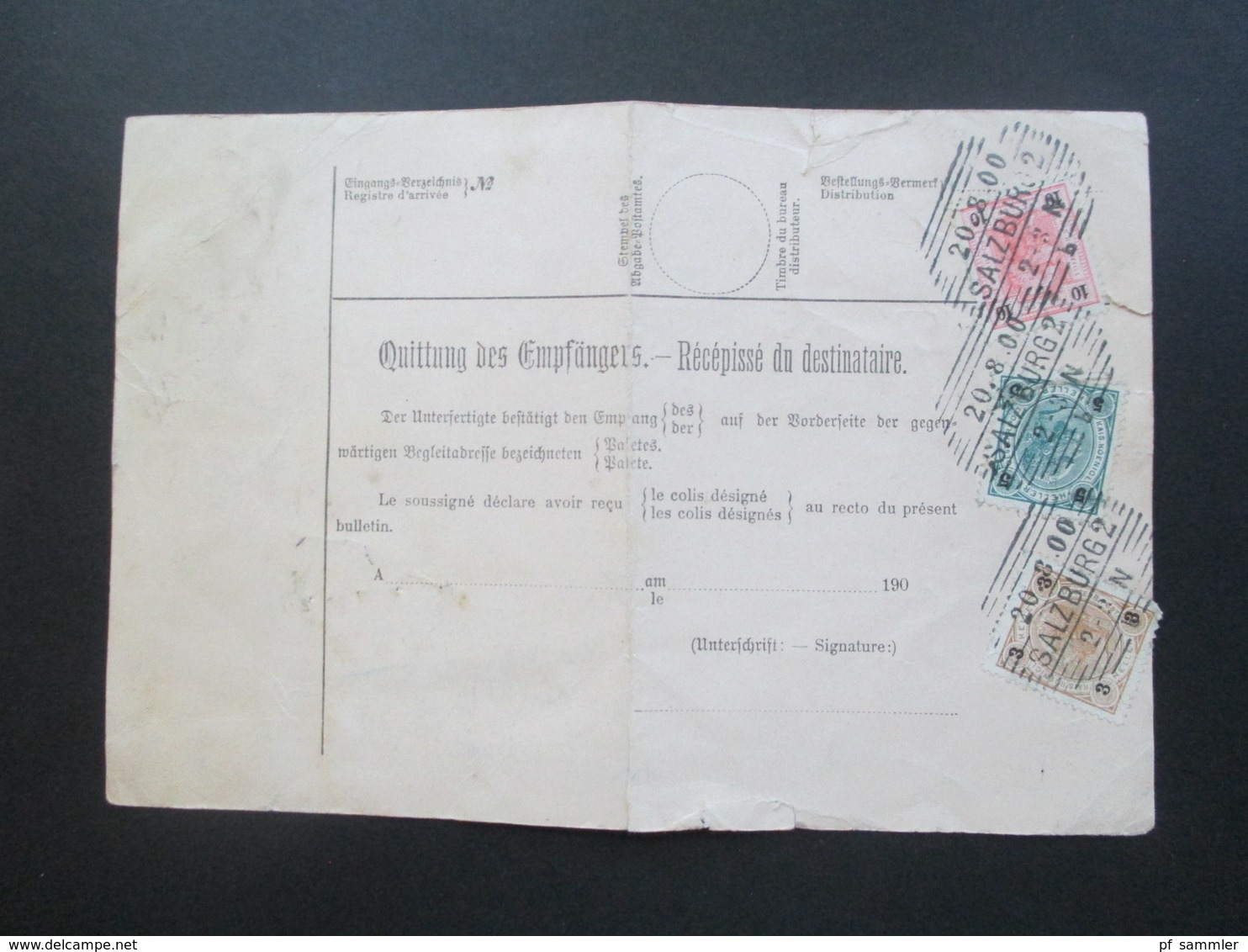 Österreich 1900 Begleitadresse Strichstempel Salzburg 2 Nach Luzern Mit 5 Zusatzfrankaturen / Vierfarbenfrankatur!! - Briefe U. Dokumente