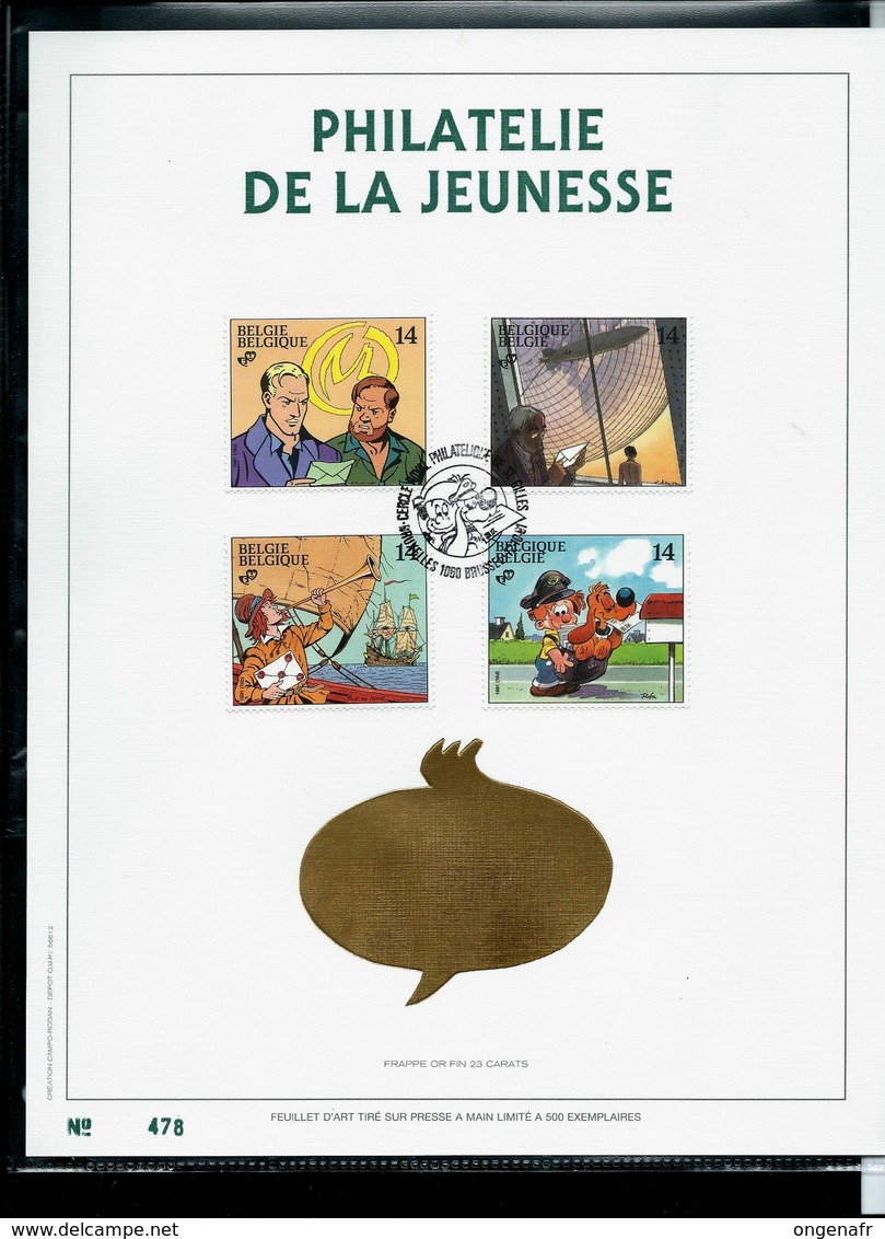 Belgique Feuillet OR Des N° 2428/31  Blake Et Mortimer - Cori - LesCitées Obscures - Boule Et Bill  Obl. Bxl 12/10/91 - Comics