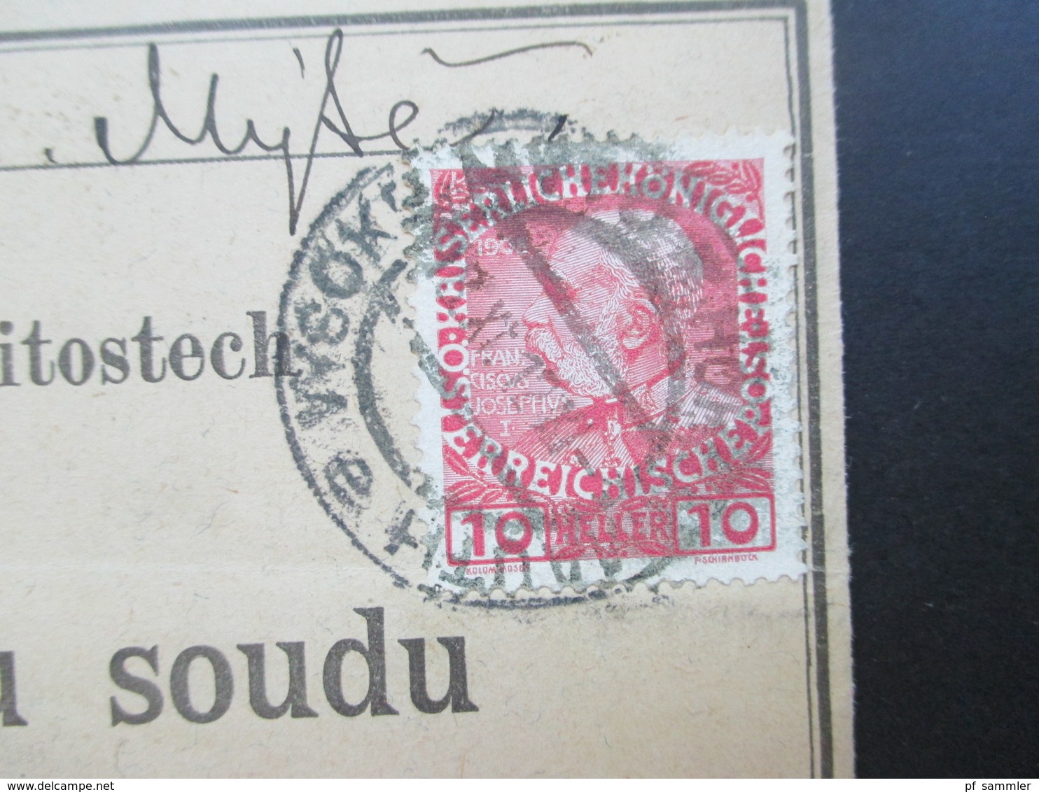 Österreich 1912 Nr. 144 EF Faltbrief Mit Inhalt V Porucenskych Zalezitostech C.K. Okresnimu Soudu - Briefe U. Dokumente