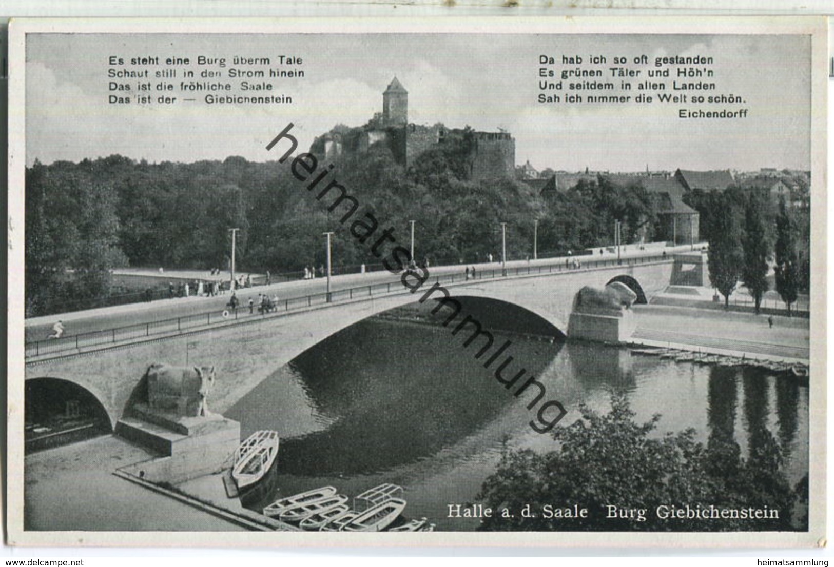 Halle - Brücke Und Burg Giebichenstein - Verlag Oskar Hirte Halle - Halle (Saale)