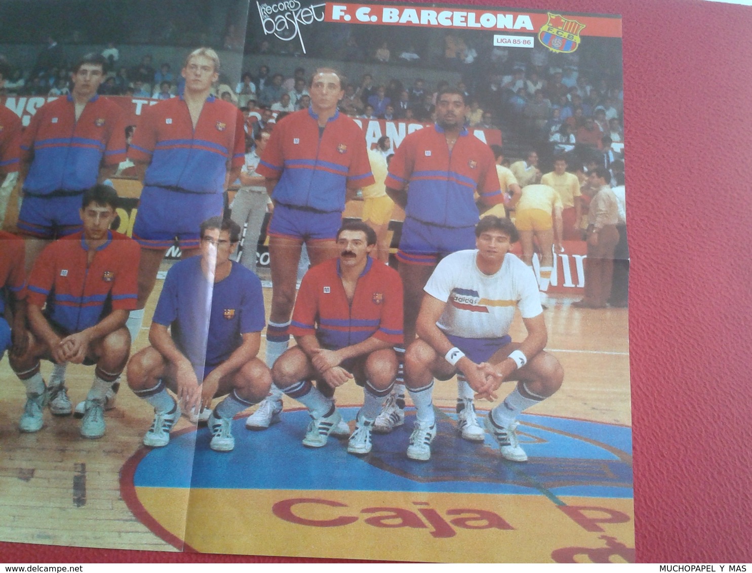 ANTIGUO POSTER BALONCESTO LOS RECORDS DEL BASKET BALL FÚTBOL CLUB BARCELONA ESTUDIANTES 85 86 ESPAÑA SPAIN BASKETBALL VE - Otros & Sin Clasificación