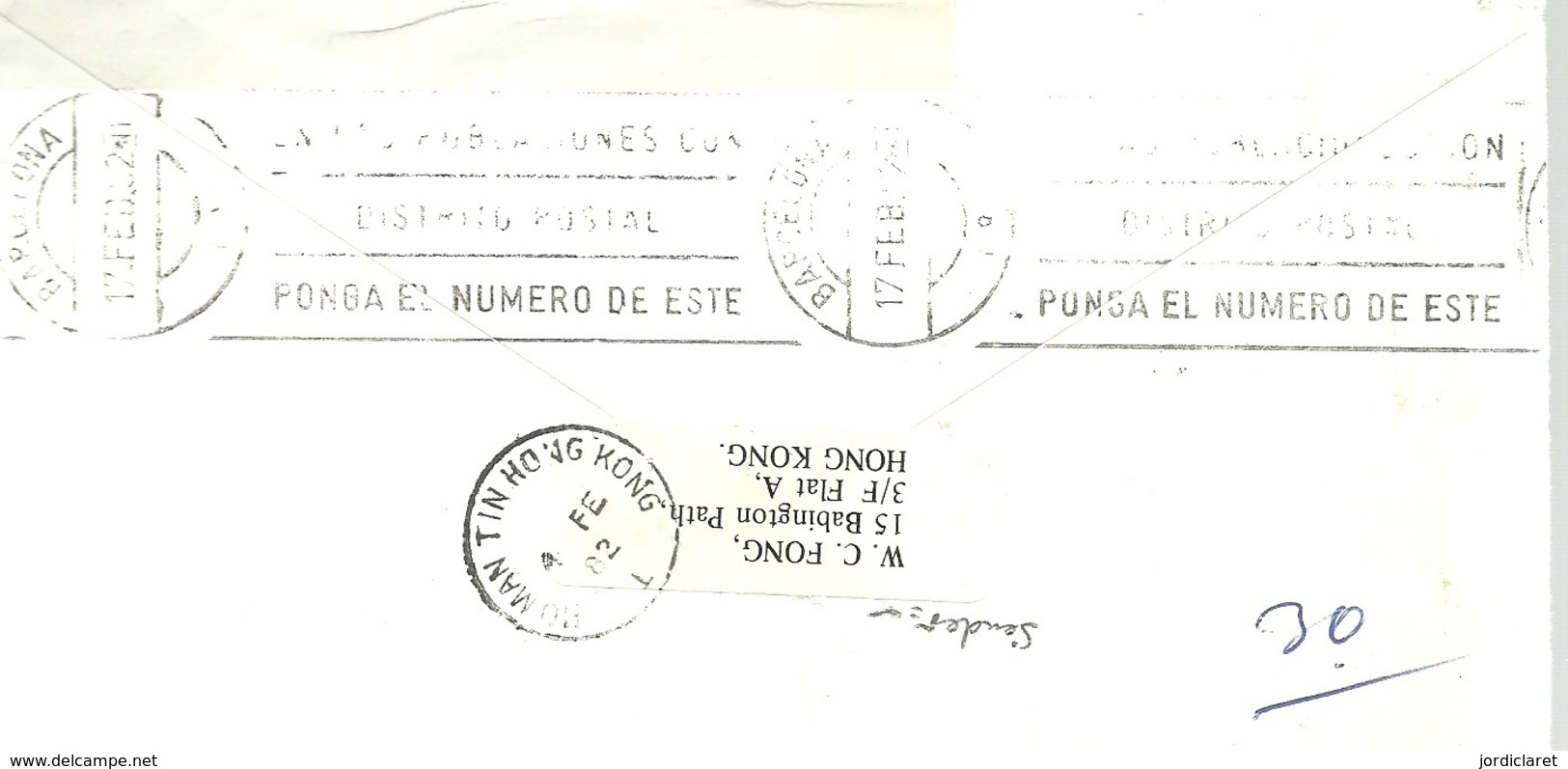 LETTER REGISTERED  HO MAN TIN 1982 - Cartas & Documentos