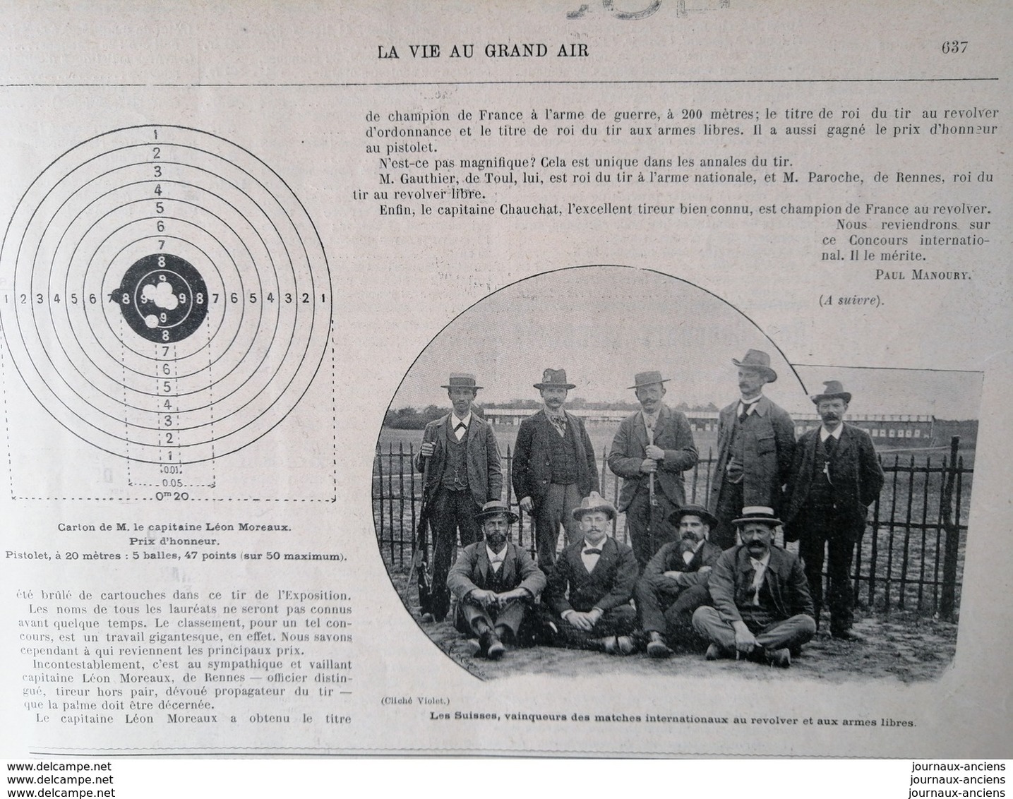 1900 LES CONCOURS DE TIR DE SATORY - LES SPORTS À L'EXPOSITION - 1900 - 1949