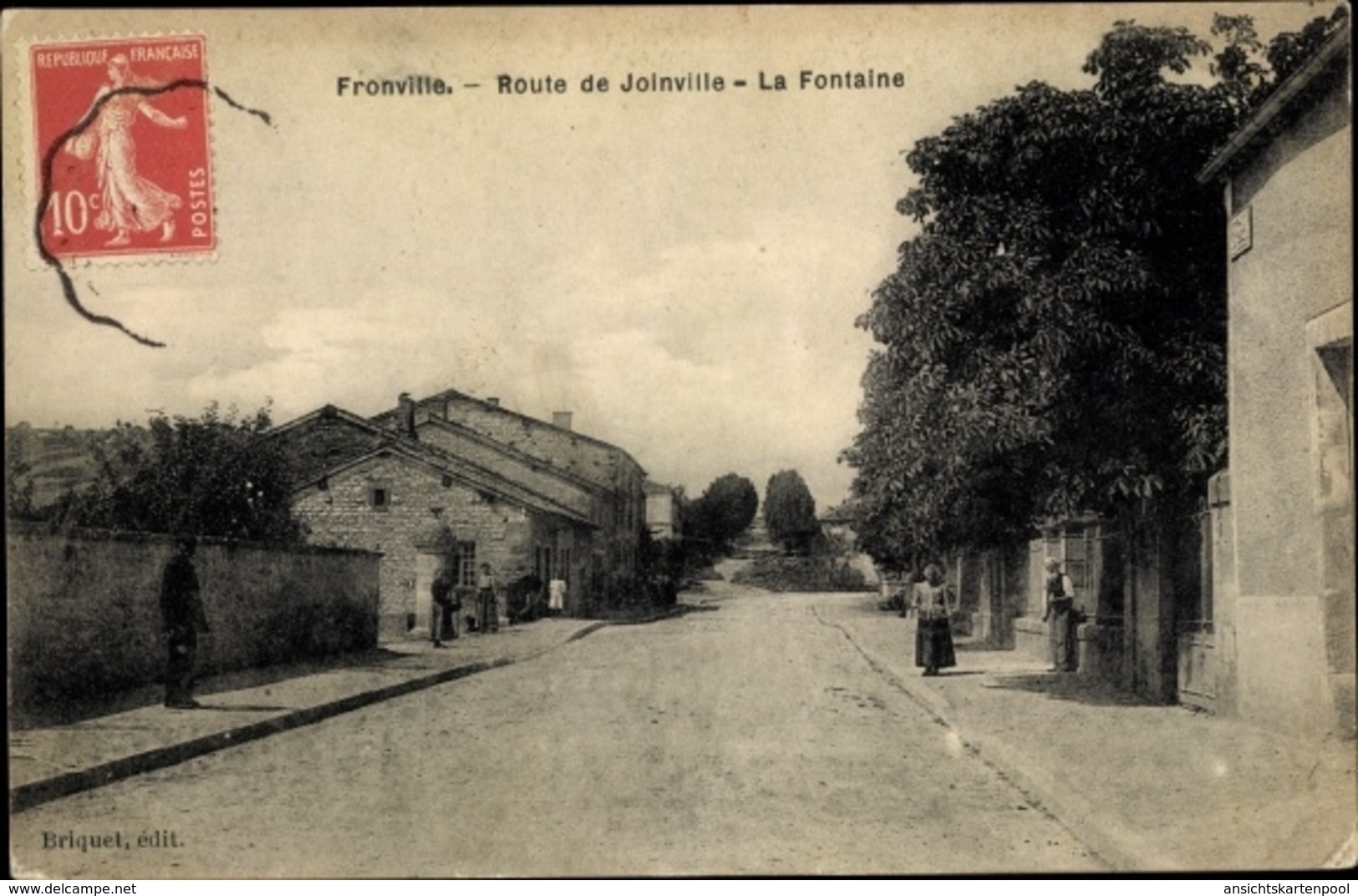 Cp Fronville Haute Marne, Route De Joinville, La Fontaine - Sonstige & Ohne Zuordnung