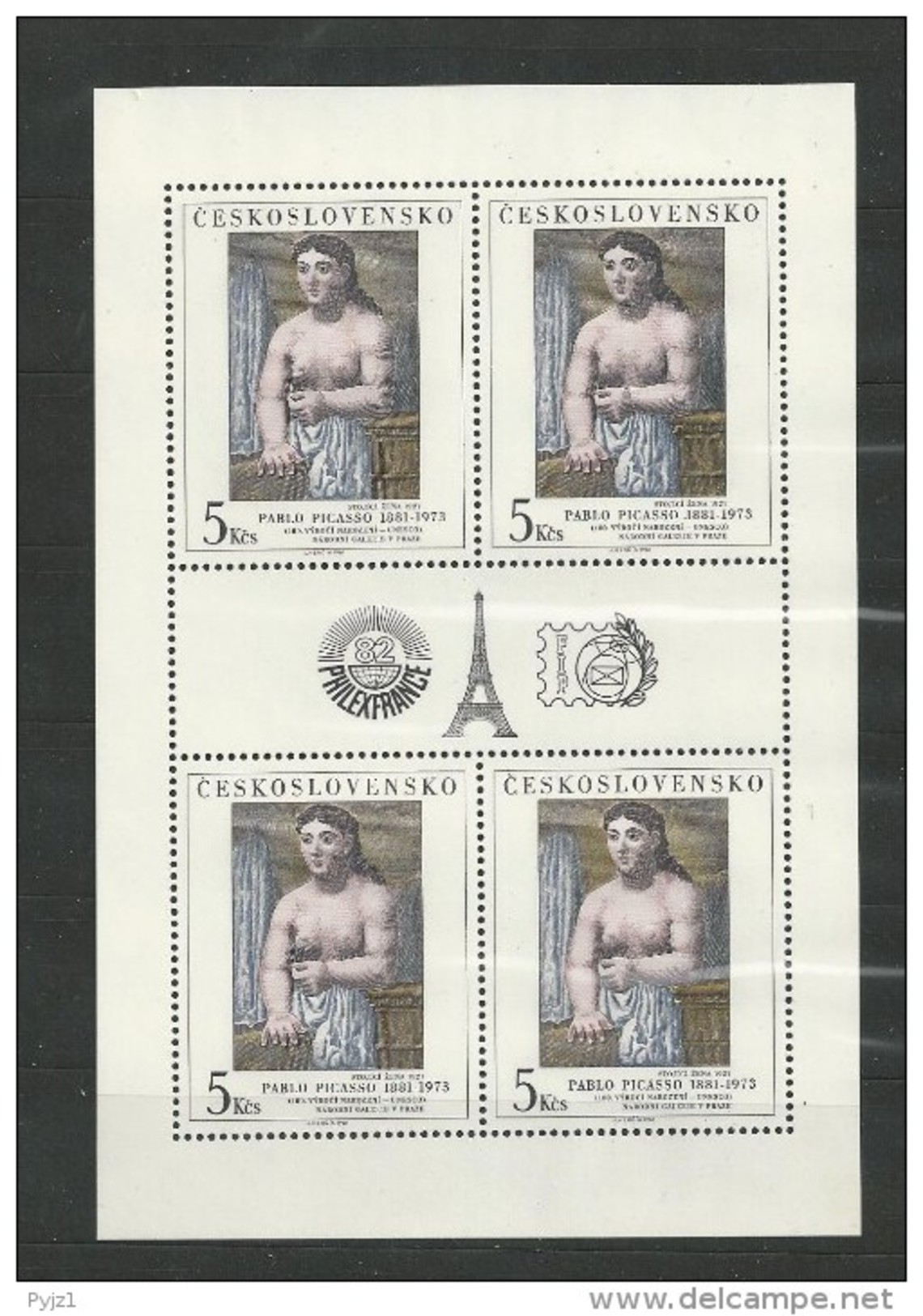 1981 MNH Tschechoslowakei, Philex France, Postfris - Blocs-feuillets