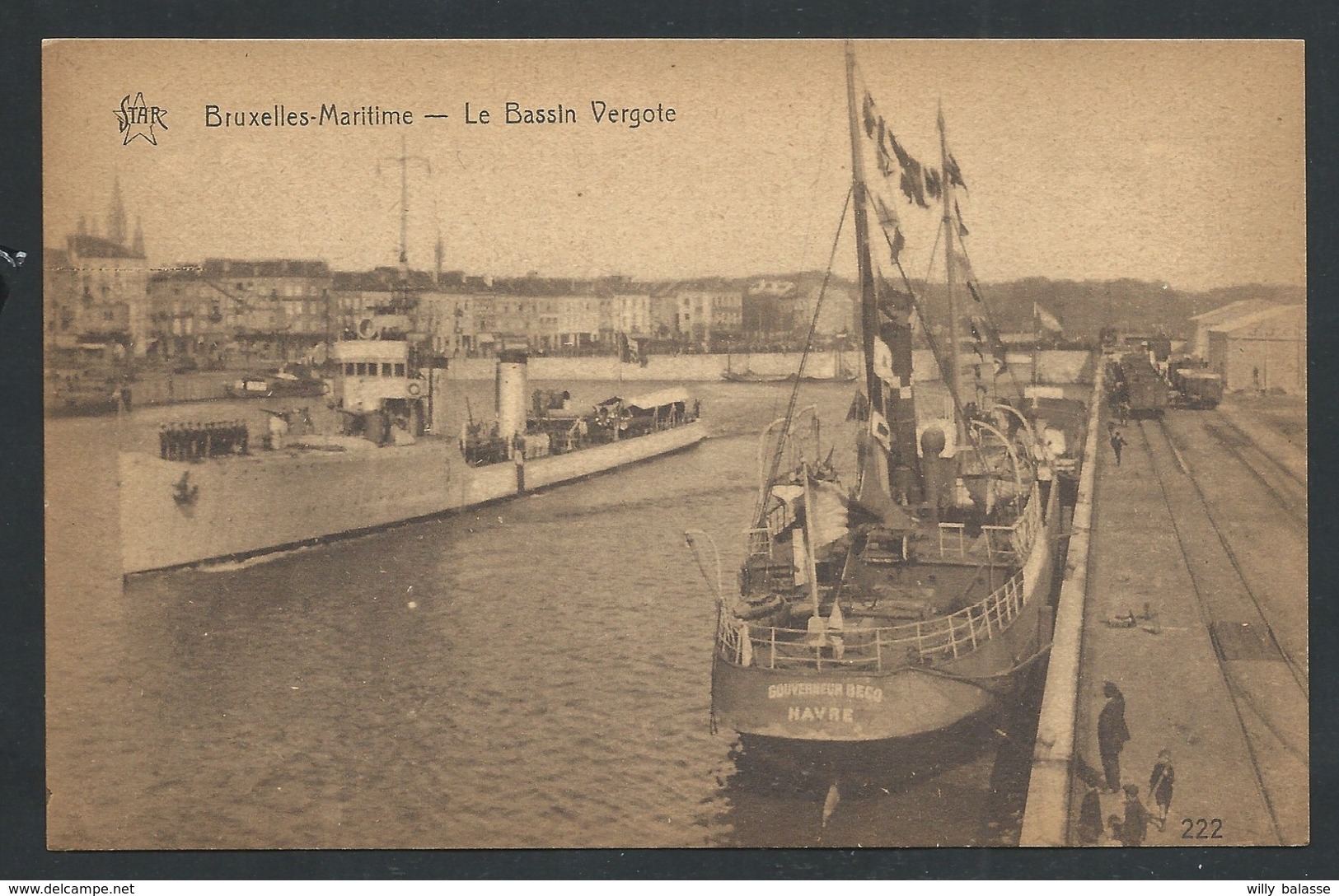 +++ CPA - BRUSSEL - BRUXELLES - Maritime - Le Bassin Vergote - Bateau     // - Maritiem