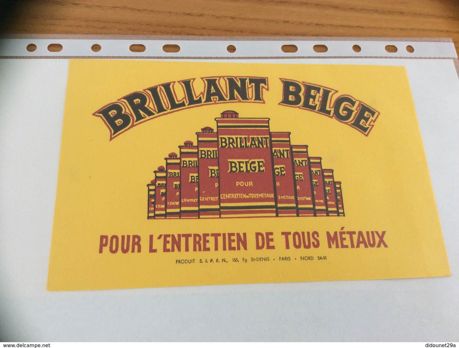 Buvard * «BRILLANT BELGE - POUR L’ENTRETIEN DE TOUS MÉTAUX - PARIS» - Produits Ménagers