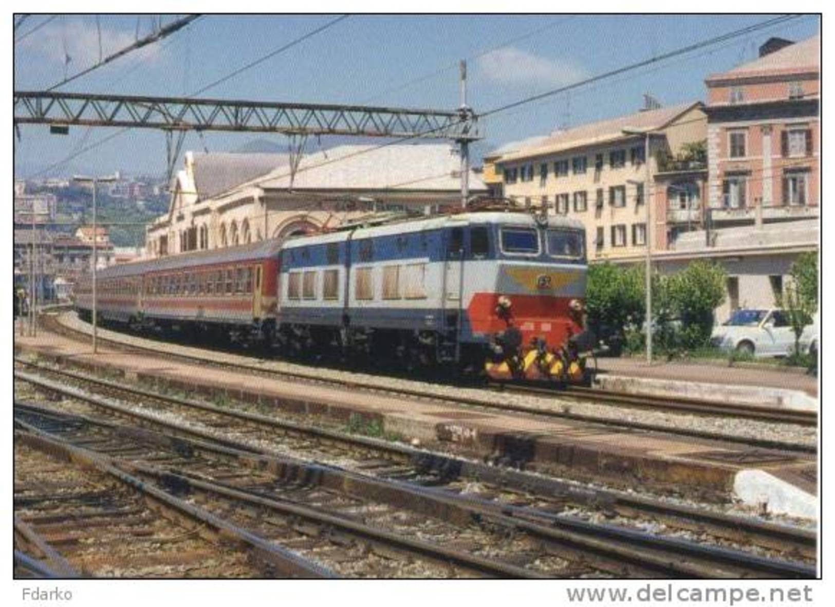 TCS 12/06 FS Treno Ferrovie Italiane  E 656.061 Genova Sampierdarena Train Italian Railways Treni Locomotiva Liguria - Stazioni Con Treni