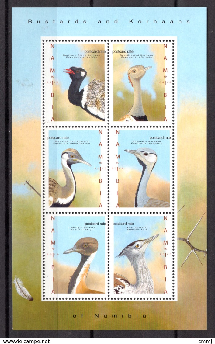 BIRDS - 2010 - NAMIBIA -  Yv. Nr.  1205/1210 - NH - (CW4755.33) - Namibië (1990- ...)