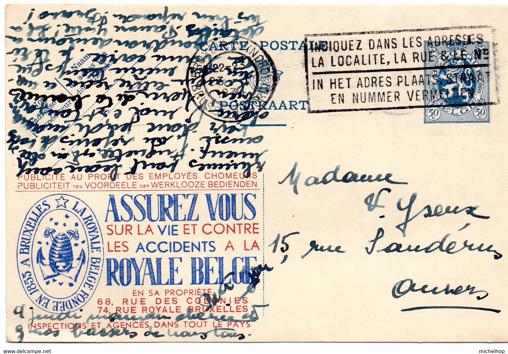 Publibel N° 45 Royale Belge Assurances - Publibels